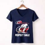 Carolina Hurricanes Snoopy Perfect Smile The Peanuts 5 Womens V Neck.jpg