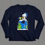 Carolina Panthers And Snoopy Christmas Celebration 6 Long Sleeves
