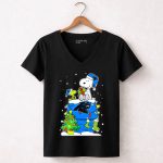 Carolina Panthers And Snoopy Christmas Celebration 7 Womens V Neck