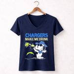 Chargers Make Me Drink Snoopy Los Angeles Fans 5 Womens V Neck
