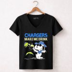 Chargers Make Me Drink Snoopy Los Angeles Fans 7 Womens V Neck