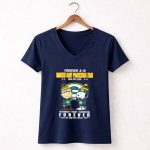 Charlie And Snoopy Forever Green Bay Packers Fan Football 5 Womens V Neck