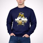 Charlie Brown And Snoopy Dog Watching City Baltimore Ravens 3 Sweatshirt