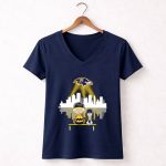 Charlie Brown And Snoopy Dog Watching City Baltimore Ravens 5 Womens V Neck