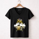 Charlie Brown And Snoopy Dog Watching City Baltimore Ravens 7 Womens V Neck