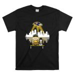 Charlie Brown And Snoopy Dog Watching City Baltimore Ravens T Shirt 6