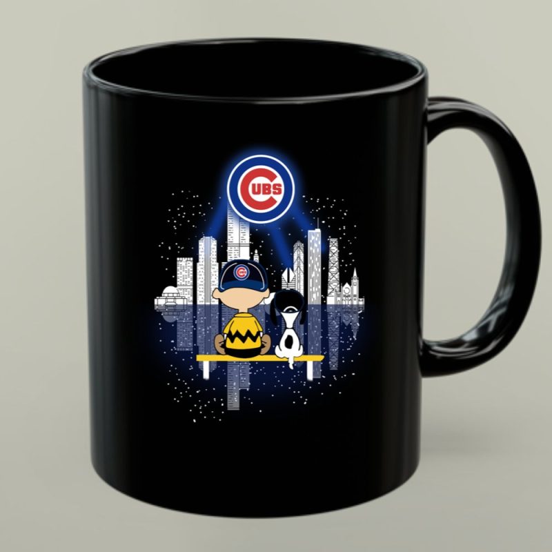 Charlie Brown And Snoopy Dog Watching City Chicago Cubs 1 Mug.jpg