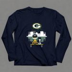 Charlie Brown And Snoopy Dog Watching City Green Bay Packers 6 Long Sleeves