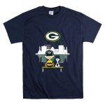 Charlie Brown And Snoopy Dog Watching City Green Bay Packers T Shirt 7