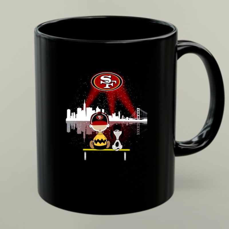 Charlie Brown And Snoopy Dog Watching City San Francisco 49Ers 1 Mug 1.Jpg