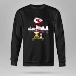 Charlie Brown And Snoopy Dog Watching Kansas City Chiefs 9 Sweatshirt