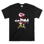 Charlie Brown And Snoopy Dog Watching Kansas City Chiefs T Shirt 6