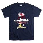Charlie Brown And Snoopy Dog Watching Kansas City Chiefs T Shirt 7
