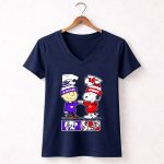 Charlie Brown And Snoopy Kansas Wildcats And Chiefs 5 Womens V Neck