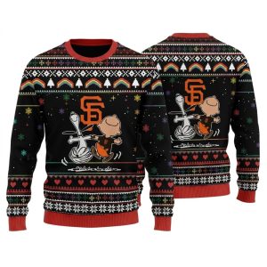 Charlie Brown And Snoopy SF Giants Dancing Ugly Sweater 1.jpg