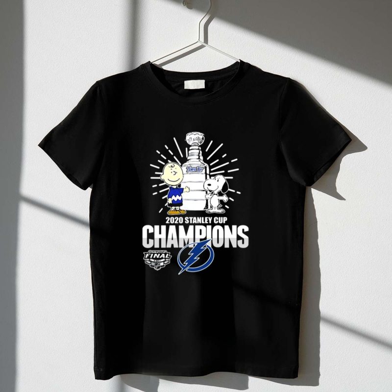 Charlie Brown And Snoopy Tampa Bay Lightning 2020 Stanley Cup Champions 1 T Shirt
