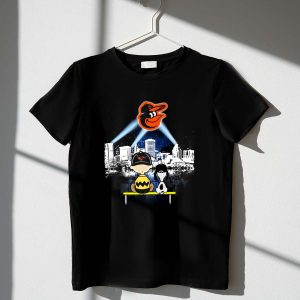 Charlie Brown And Snoopy Watching City Baltimore Orioles 1 T Shirt