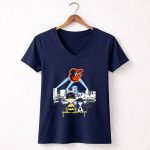 Charlie Brown And Snoopy Watching City Baltimore Orioles 5 Womens V Neck
