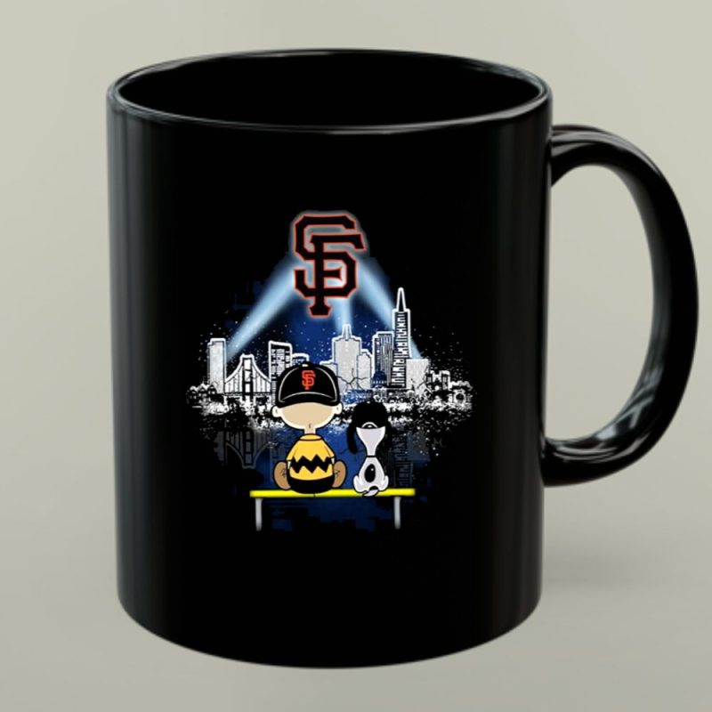 Charlie Brown And Snoopy Watching City San Francisco Giants 1 Mug 1.Jpg