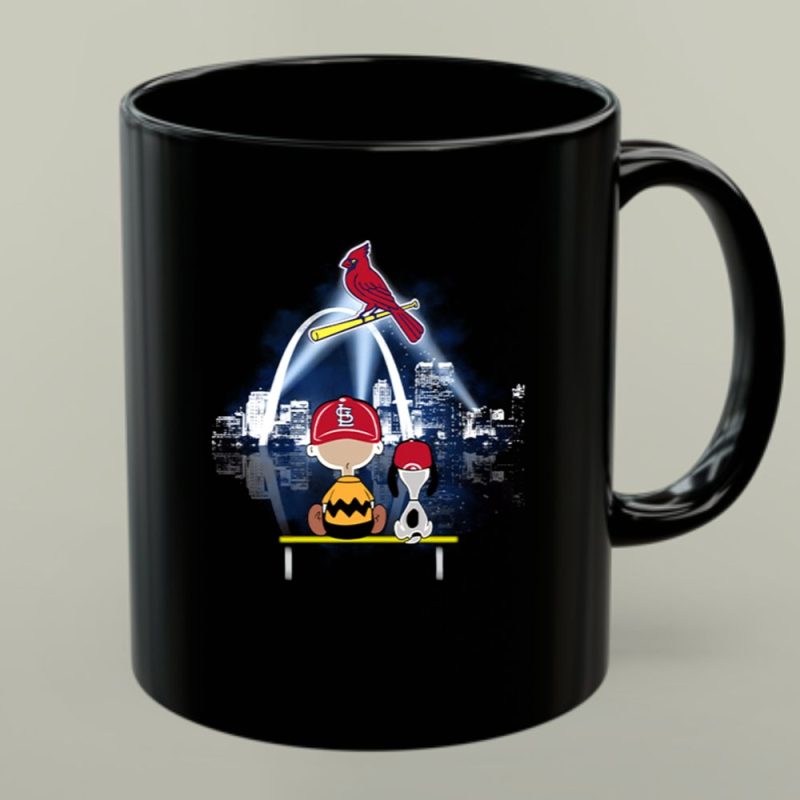 Charlie Brown And Snoopy Watching City St Louis Cardinals 1 Mug.jpg