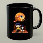 Charlie Brown And Snoopy Watching New England Patriots Halloween 1 mug.jpg
