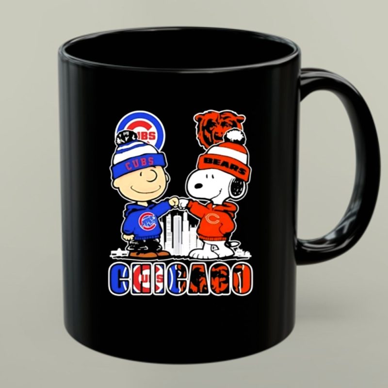 Charlie Brown And Snoopy X Chicago Cubs And Chicago Bears 1 Mug.jpg