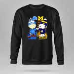 Charlie Brown Detroit Lions vs Snoopy Michigan Wolverines city skyline 9 Sweatshirt.jpg