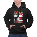 Charlie Brown Fist Bump Snoopy Chicago Bears And Chicago Blackhawks 2 Hoodie