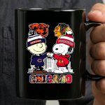 Charlie Brown Fist Bump Snoopy Chicago Bears And Chicago Blackhawks 3 mug.jpg