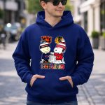 Charlie Brown Fist Bump Snoopy Chicago Bears And Chicago Blackhawks 8 Hoodie