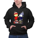 Charlie Brown Fist Bump Snoopy Denver City Sports Broncos X Nuggets 2 Hoodie
