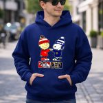 Charlie Brown Fist Bump Snoopy Denver City Sports Broncos X Nuggets 8 Hoodie