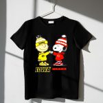 Charlie Brown Fist Bump Snoopy Iowa Hawks X Chicago Bears 1 T Shirt