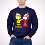 Charlie Brown Fist Bump Snoopy Iowa Hawks X Chicago Bears 3 Sweatshirt