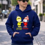 Charlie Brown Fist Bump Snoopy Iowa Hawks X Chicago Bears 8 Hoodie