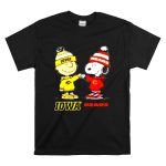 Charlie Brown Fist Bump Snoopy Iowa Hawks X Chicago Bears T Shirt 6