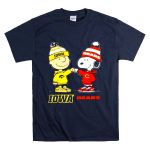 Charlie Brown Fist Bump Snoopy Iowa Hawks X Chicago Bears T Shirt 7