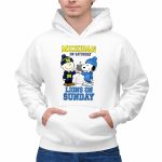 Charlie Brown Michigan Wolverines on Saturday and Snoopy Detroit Lions on Sunday 2 Hoodie.jpg