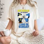 Charlie Brown Michigan Wolverines on Saturday and Snoopy Detroit Lions on Sunday T Shirt 7.jpg