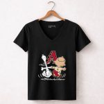 Charlie Brown Snoopy Arizona Diamondbacks Dance 7 Womens V Neck.jpg