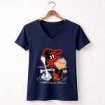 Charlie Brown Snoopy Baltimore Orioles 5 Womens V Neck