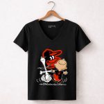 Charlie Brown Snoopy Baltimore Orioles 7 Womens V Neck
