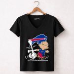 Charlie Brown Snoopy Buffalo Bills Dance 7 Womens V Neck.jpg