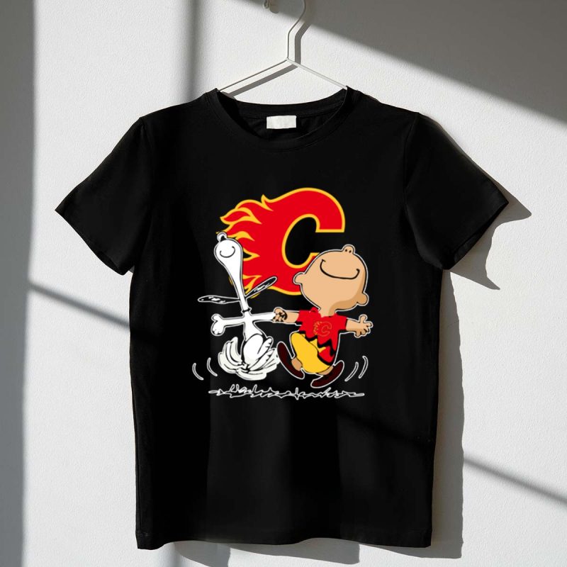 Charlie Brown Snoopy Calgary Flames Dance 1 T Shirt.jpg