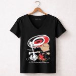 Charlie Brown Snoopy Carolina Hurricanes Dance 7 Womens V Neck.jpg