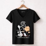 Charlie Brown Snoopy Chicago White Sox Dance 7 Womens V Neck.jpg