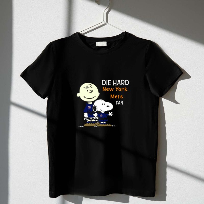Charlie Brown Snoopy Die Hard New York Mets Fan 1 T Shirt
