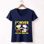 Charlie Brown Snoopy Fist Bump forever not just when win Milwaukee Brewers 5 Womens V Neck 2.jpg
