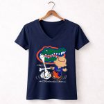 Charlie Brown Snoopy Florida Gators Dance 5 Womens V Neck.jpg