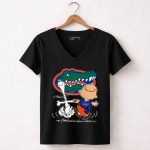 Charlie Brown Snoopy Florida Gators Dance 7 Womens V Neck.jpg